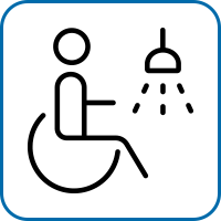 Behindertengerechte Dusche